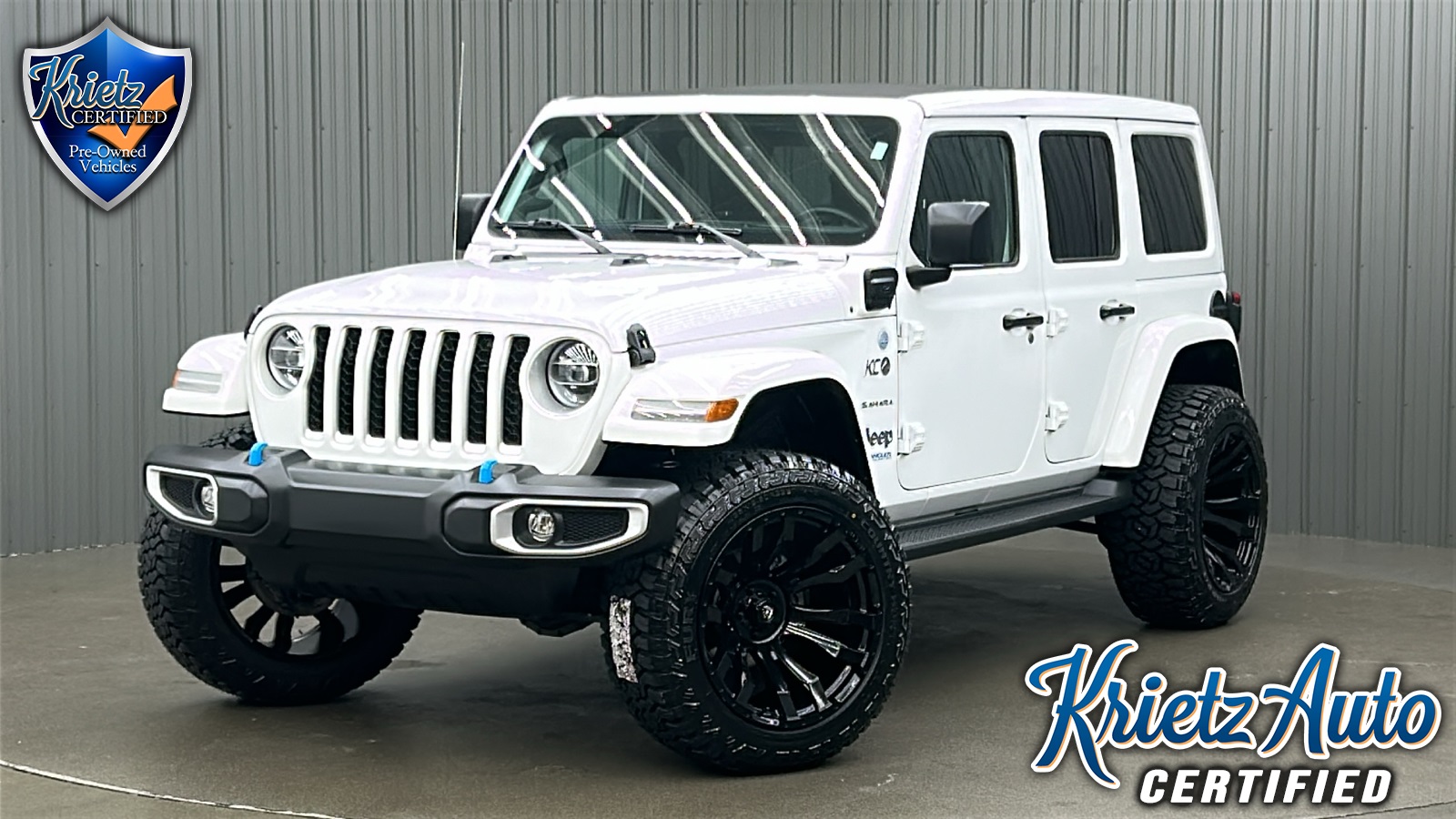 Lifted 2022 Jeep Wrangler Unlimited Sahara 4xe w/ Cold Weather & Sky Top