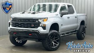 Lifted 2025 Chevrolet Silverado 1500 Custom Trail Boss Short Bed w/ Dark Essentials