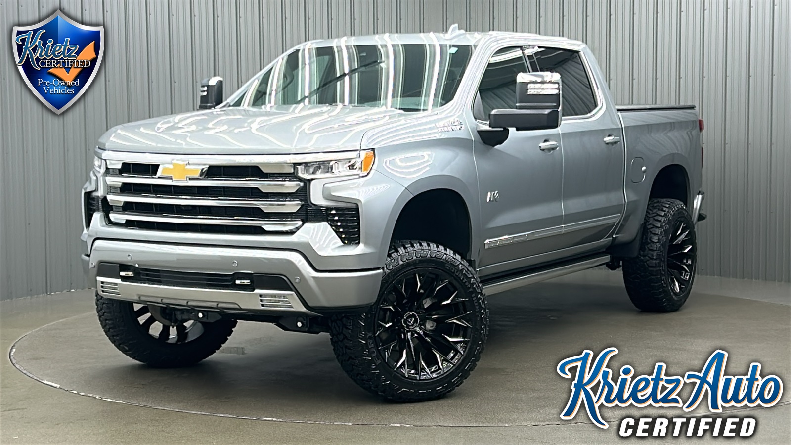 Lifted 2024 Chevrolet Silverado 1500 High Country Short Bed Premium Pkg w/ Power Steps & Sunroof