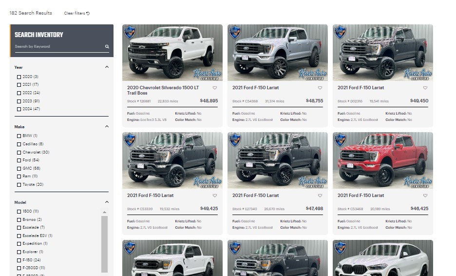 Krietz Automotive Raptor R Custom-Lifted Ford Trucks for Sale with Nationwide Delivery | Krietz ...