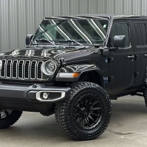 Lifted 2025 Jeep Wrangler Sahara 4xe w/ Active Safety Group & Sky Top