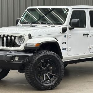 Lifted 2025 Jeep Wrangler Sahara 4xe w/ Active Safety & Sky Top