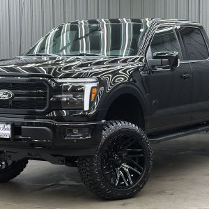 Lifted 2025 Ford F-150 Lariat Black Package Short Bed w/ 501A & Moonroof