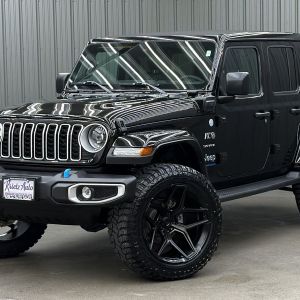Lifted 2024 Jeep Wrangler Sahara 4xe w/ Safety & Sky Top