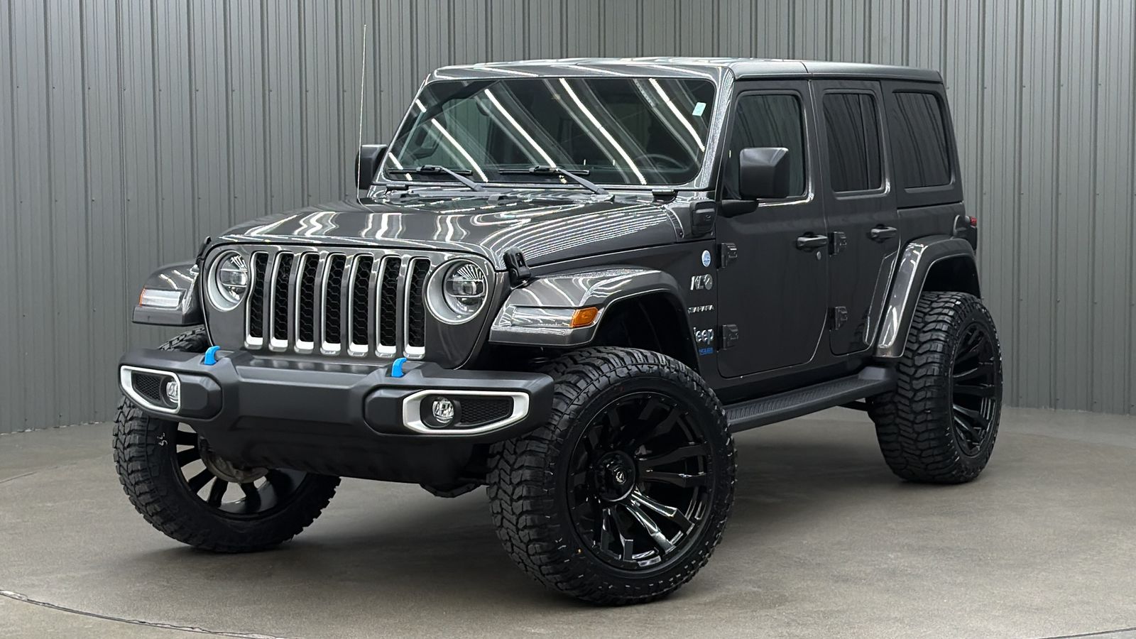 Lifted 2022 Jeep Wrangler Unlimited Sahara 4xe w/ Cold Weather, Advanced Safety & Hard Top