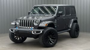 Lifted 2022 Jeep Wrangler Unlimited Sahara 4xe w/ Cold Weather, Advanced Safety & Hard Top