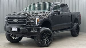 Lifted 2025 Ford F-150 Lariat Black Package Short Bed w/ 502A & Moonroof