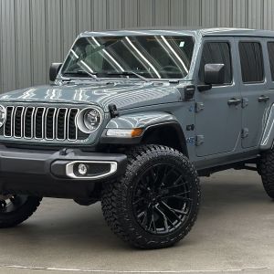 Lifted 2025 Jeep Wrangler Sahara 4xe w/ Active Safety & Sky Top