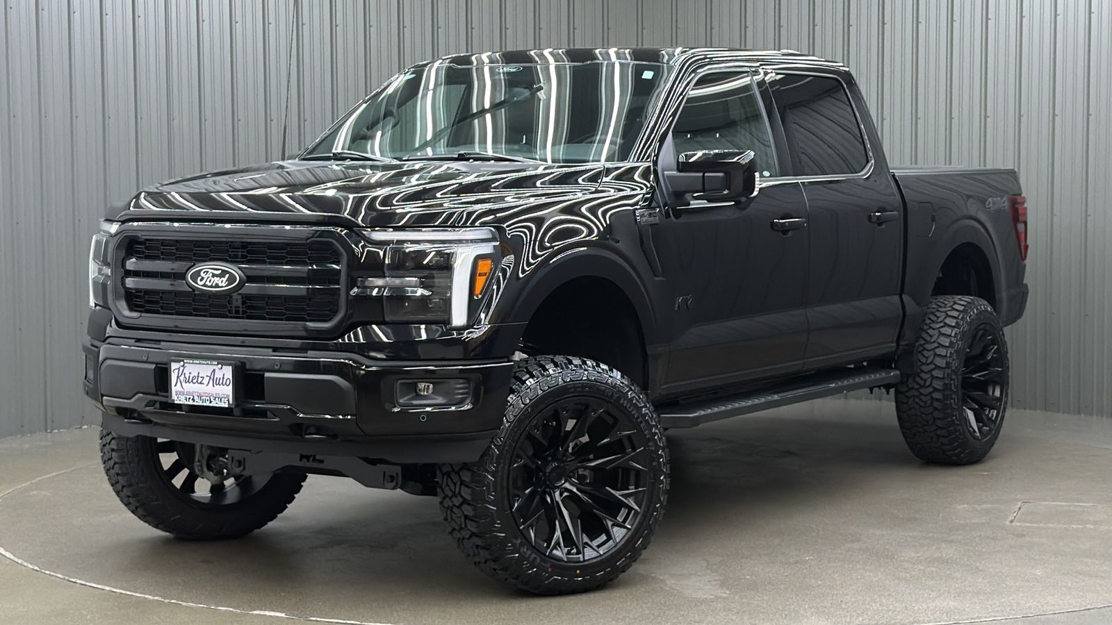 Lifted 2025 Ford F-150 Lariat Black Package Short Bed w/ 501A & Moonroof