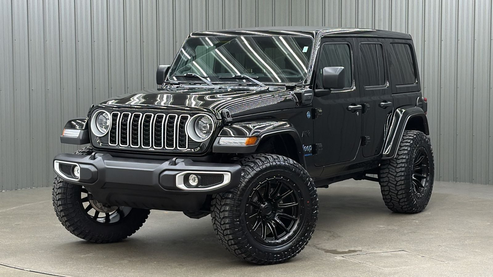 Lifted 2025 Jeep Wrangler Sahara 4xe w/ Active Safety Group & Sky Top