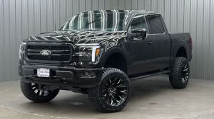 Lifted 2025 Ford F-150 Lariat Black Package Short Bed w/ 501A & Moonroof