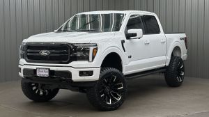 Lifted 2025 Ford F-150 Lariat Black Package Short Bed w/ 501A & Moonroof