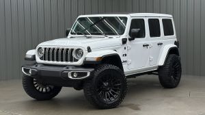 Lifted 2025 Jeep Wrangler Sahara 4xe w/ Active Safety & Sky Top