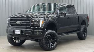 Lifted 2025 Ford F-150 Lariat Black Package Short Bed w/ 502A & Moonroof