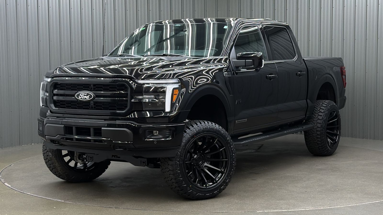Lifted 2025 Ford F-150 Lariat Black Package Short Bed w/ 502A & Moonroof