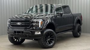 Lifted 2024 Ford F-150 Lariat Black Package Short Bed w/ 501A & Moonroof
