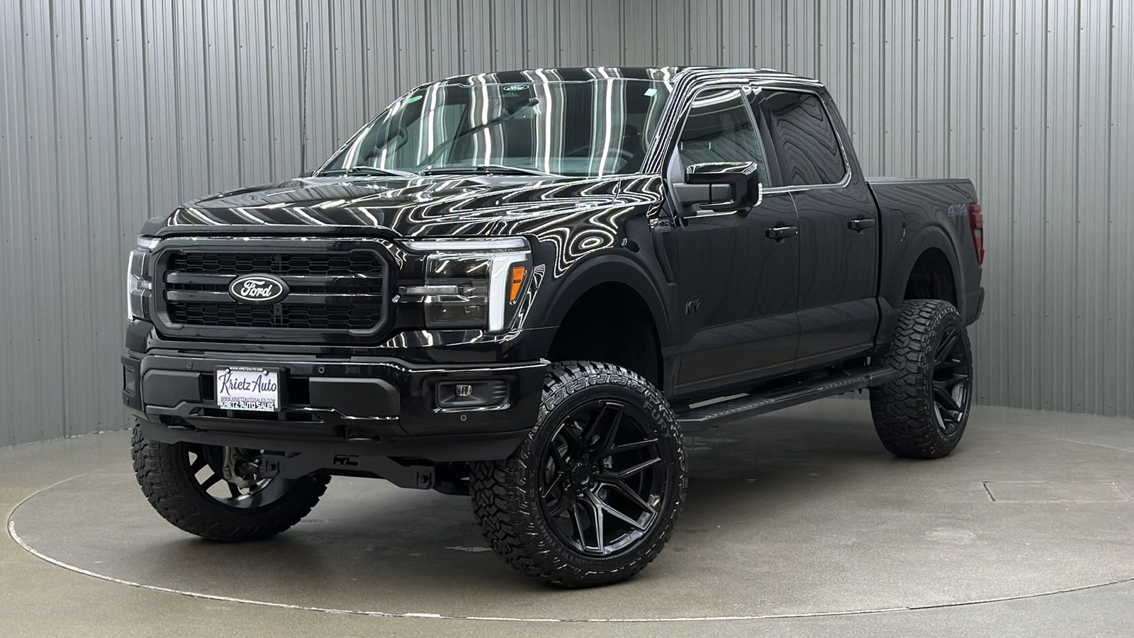 Lifted 2025 Ford F-150 Lariat Black Package Short Bed w/ 502A & Moonroof