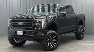Lifted 2025 Ford F-150 Lariat Black Package Short Bed w/ 501A & Moonroof