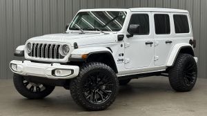 Lifted 2025 Jeep Wrangler Sahara 4xe w/ Active Safety & Sky Top