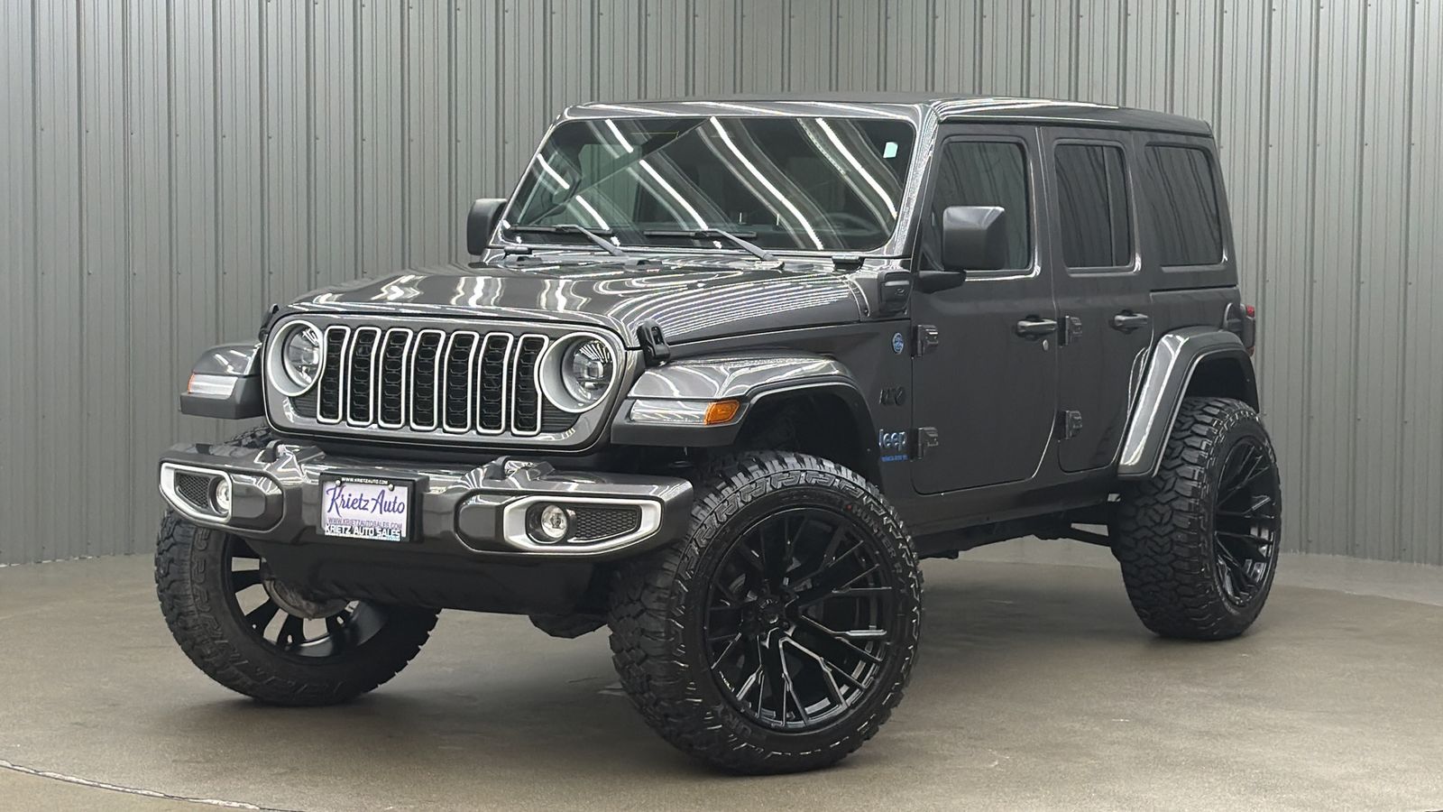 Lifted 2025 Jeep Wrangler Sahara 4xe w/ Active Safety & Sky Top