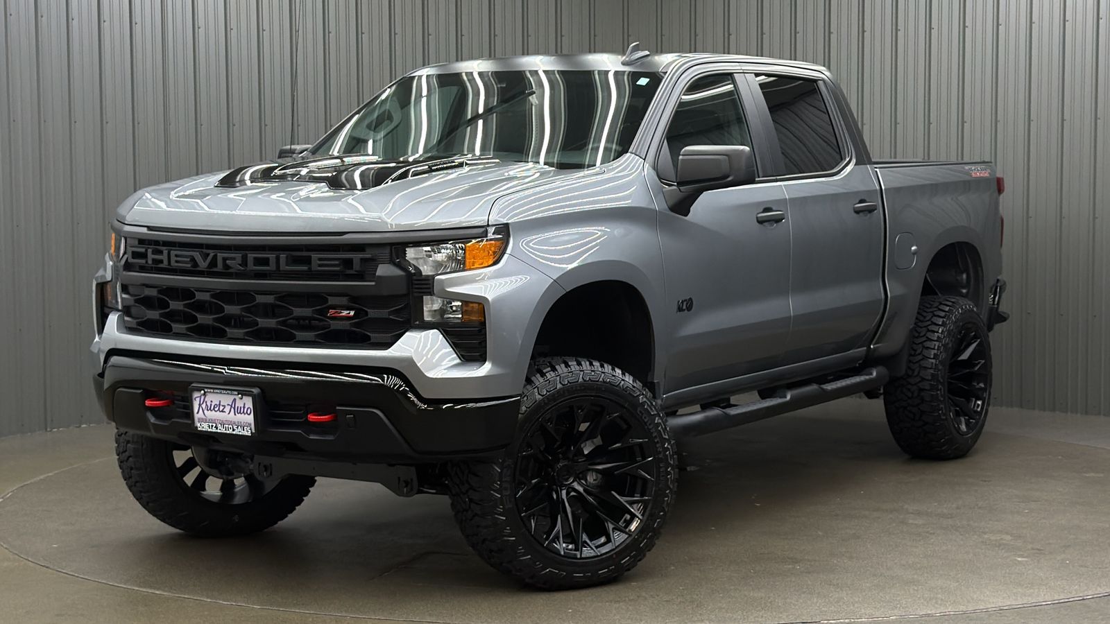 Lifted 2026 Chevrolet Silverado 1500 Custom Trail Boss Short Bed w/ Dark Essentials Package