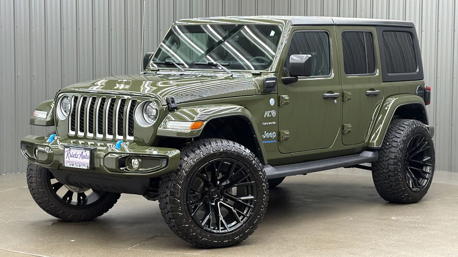 Lifted 2023 Jeep Wrangler Sahara 4xe w/ Cold Weather & Hard Top