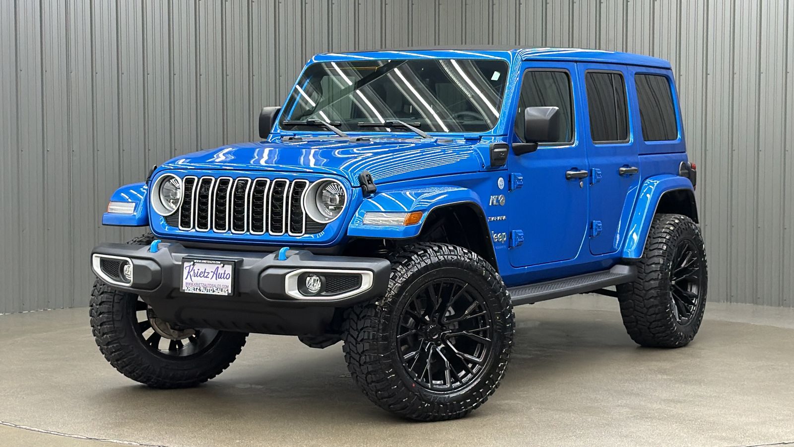 Lifted 2024 Jeep Wrangler Sahara 4xe w/ Tech Group, Safety & Sky Top