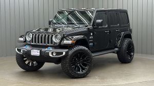 Lifted 2024 Jeep Wrangler Sahara 4xe w/ Tech, Safety & Hard Top