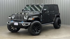 Lifted 2024 Jeep Wrangler Sahara 4xe w/ Tech, Safety & Hard Top