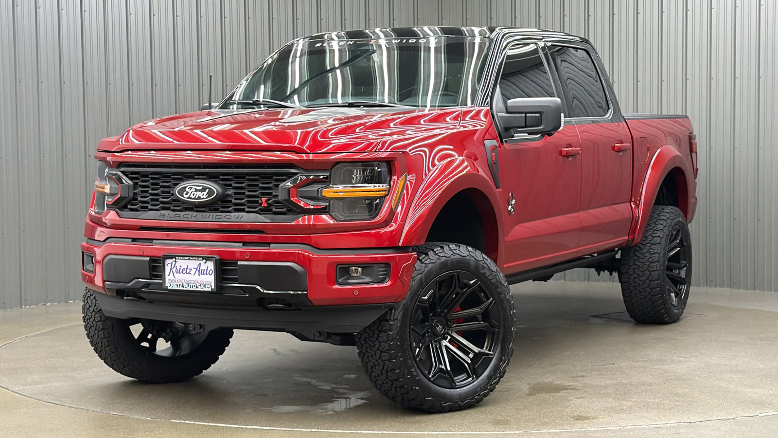 Lifted 2025 Ford F-150 XLT BLACK WIDOW Short Bed w/ 303A & Moonroof